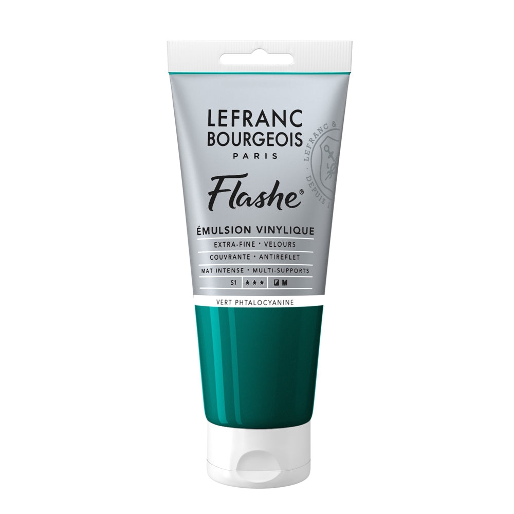 Tinta Acrílica Flashe Lefranc & Bourgeois 80ml S1 598 Phthalocyanine Green