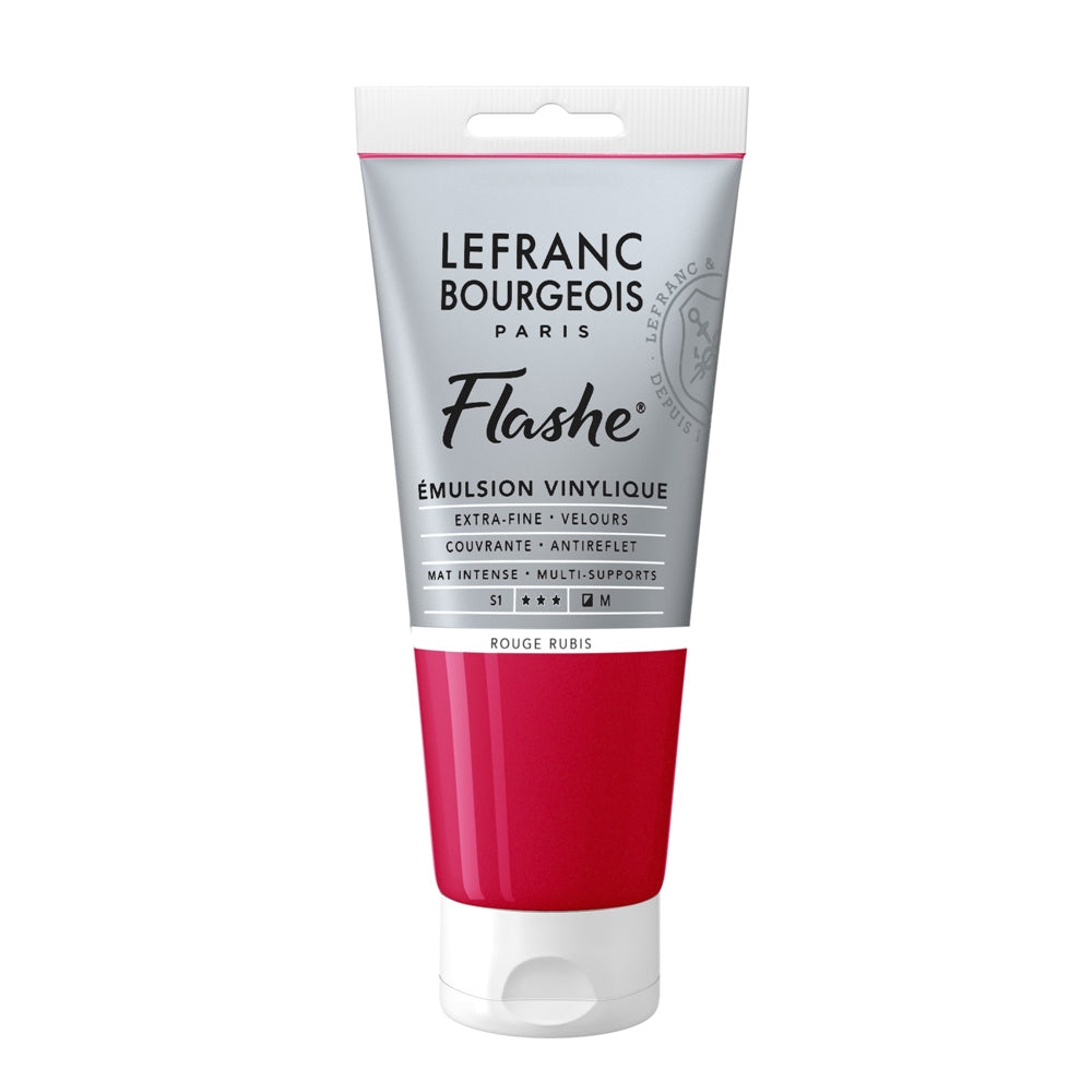 Tinta Acrílica Flashe Lefranc & Bourgeois 80ml S1 388 Ruby Red