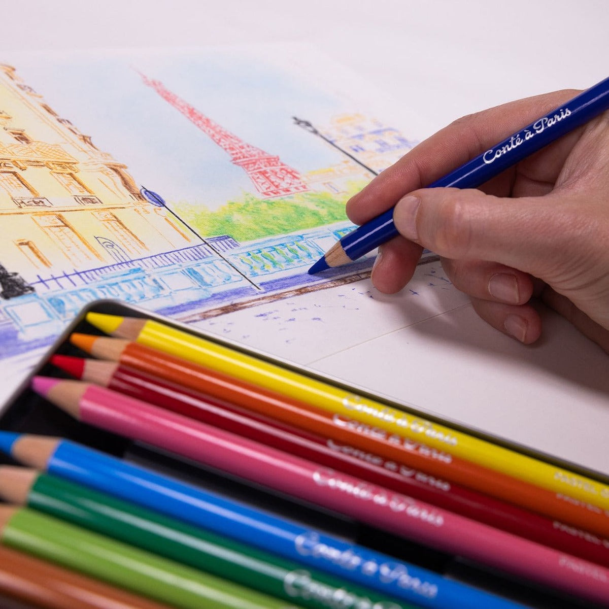 Lápis Pastel Seco Conté à Paris Estojo 12 Cores