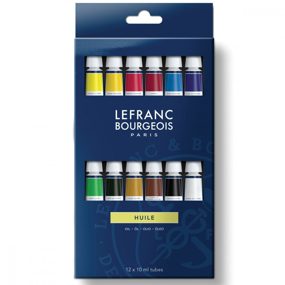 Estojo Tinta Óleo Lefranc & Bourgeois Fine 10ml 12 Cores