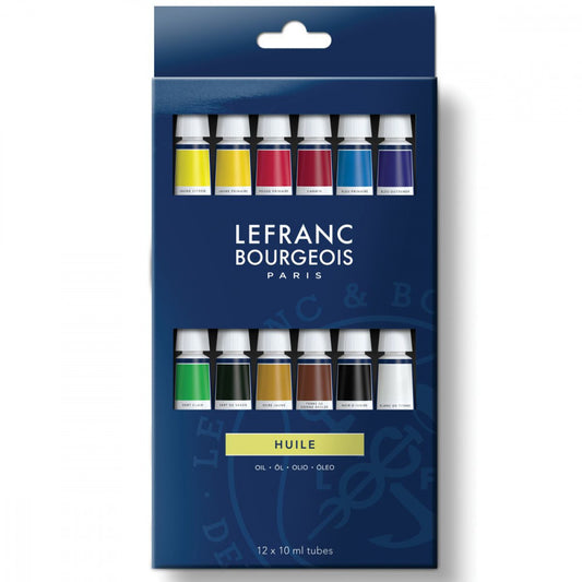 Estojo Tinta Óleo Lefranc & Bourgeois Fine 10ml 12 Cores