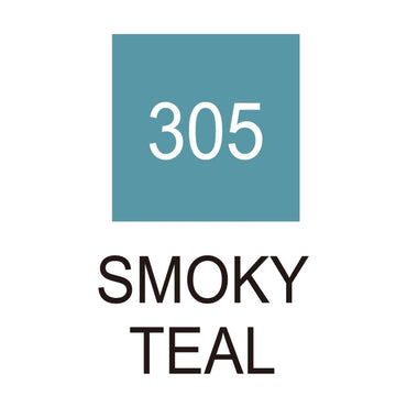 Caneta Pincel Kuretake Zig Clean Color Real Brush Smoky Teal 305