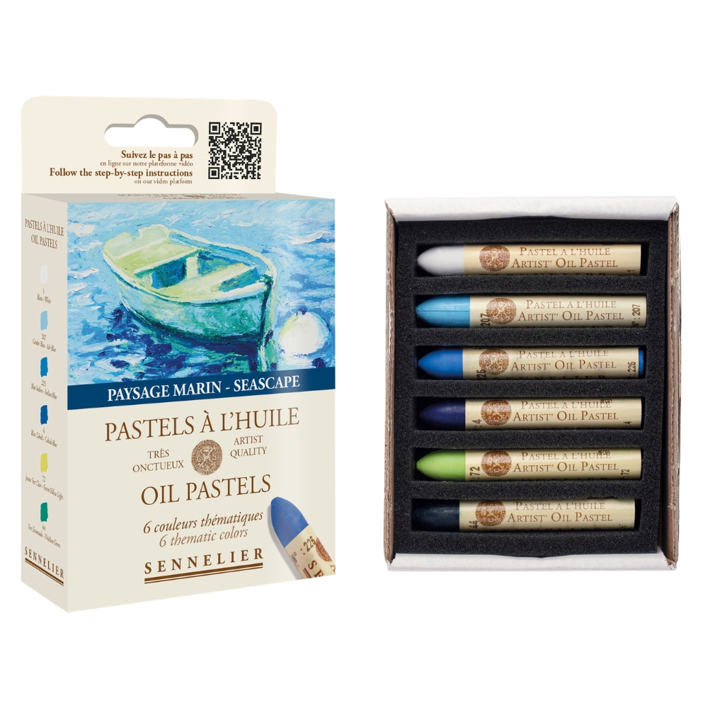 Pastel Oleoso Sennelier 06 Cores Paysage Marin