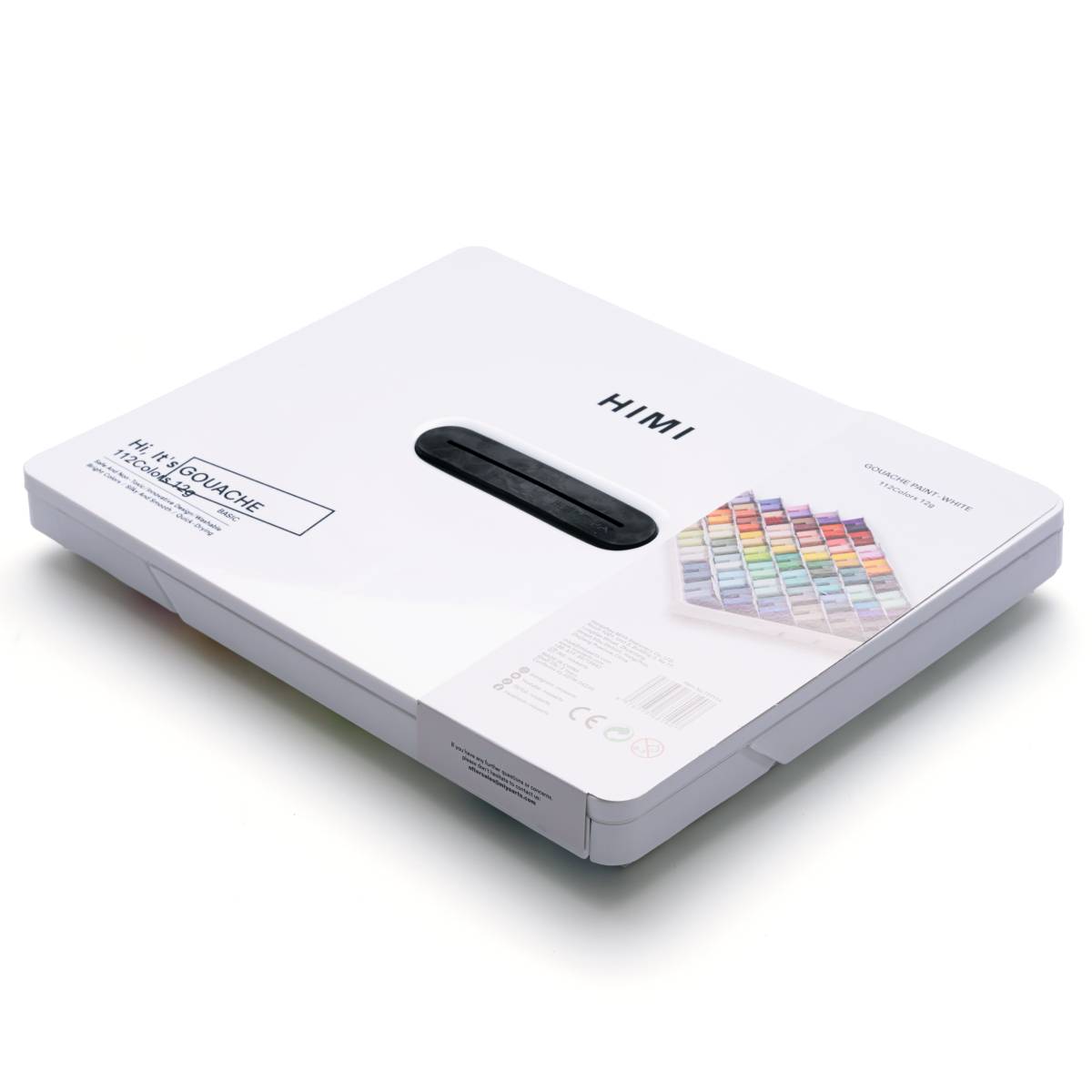 Estojo Branco C/ Tinta Guache Profissional Himi 112 Cores