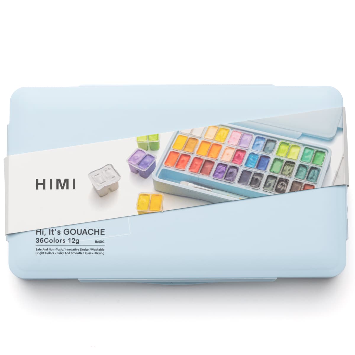 Tinta Guache Profissional Himi 36 Cores + 3 Pincéis