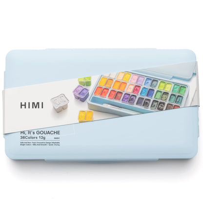 Tinta Guache Profissional Himi 36 Cores + 3 Pincéis