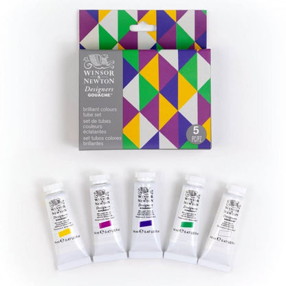 Guache Winsor & Newton Profissional C/5 Cores Edição Brilliant Collection