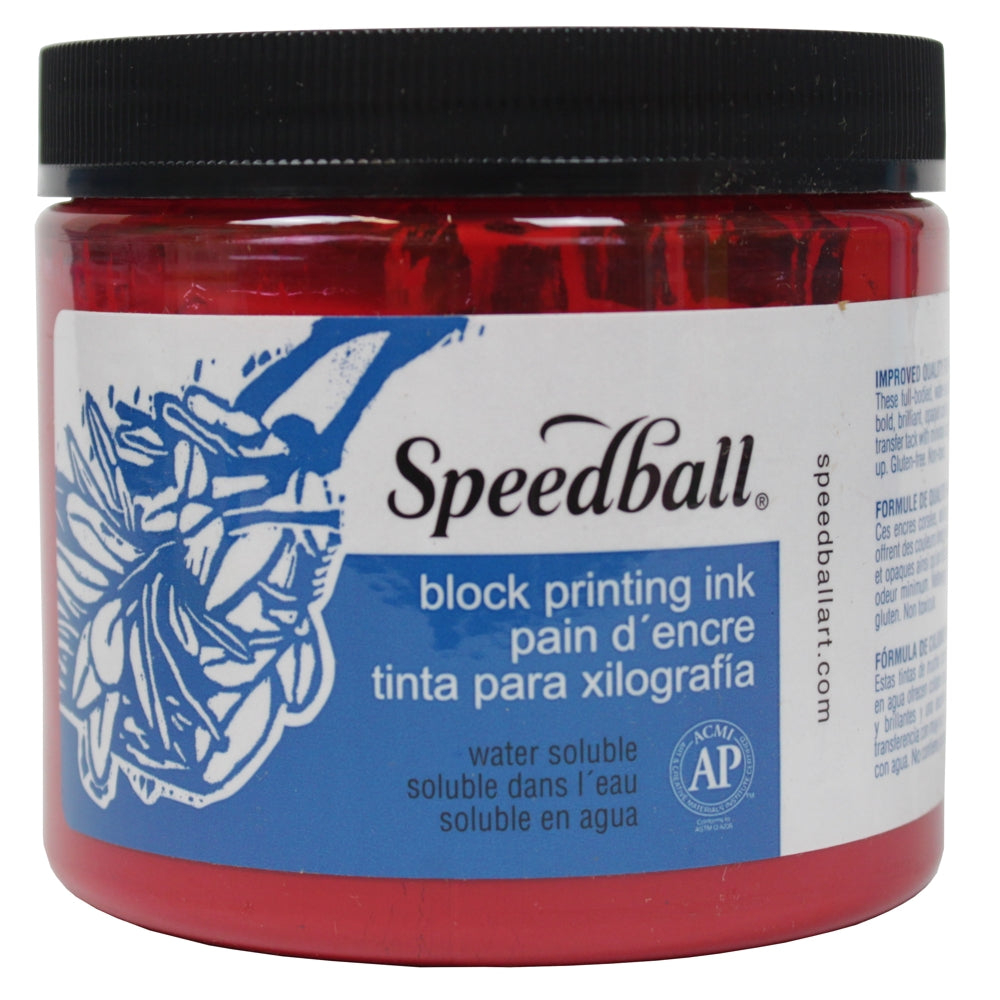 Tinta Para Xilogravura Speedball 470ml Vermelho 3701