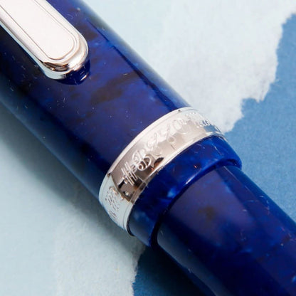 Caneta Tinteiro Platinum Celluloid Midnight Blue Pena de Ouro 14K M