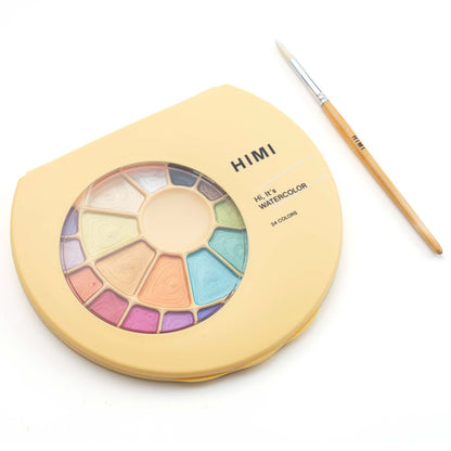 Estojo Aquarela Himi 24 Cores Metálicas