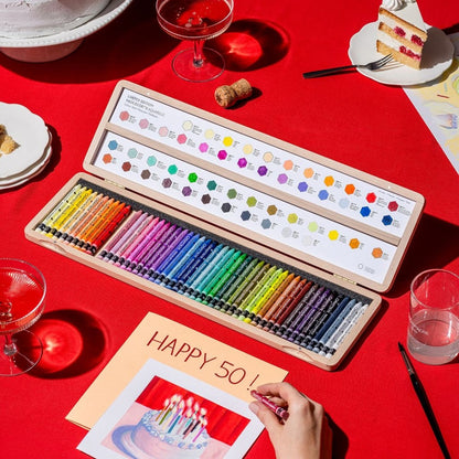 Estojo Giz Aquarelável Neocolor II Caran d’Ache 50 Cores Edição Limitada 50 Anos