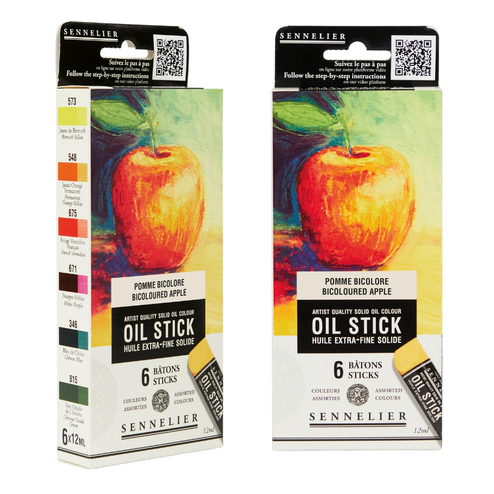Bastão de Tinta Óleo Sennelier Extra Fine 06 Cores Two Tone Apple