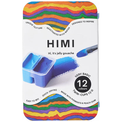 Tinta Guache Profissional Himi 12 Cores Básicas