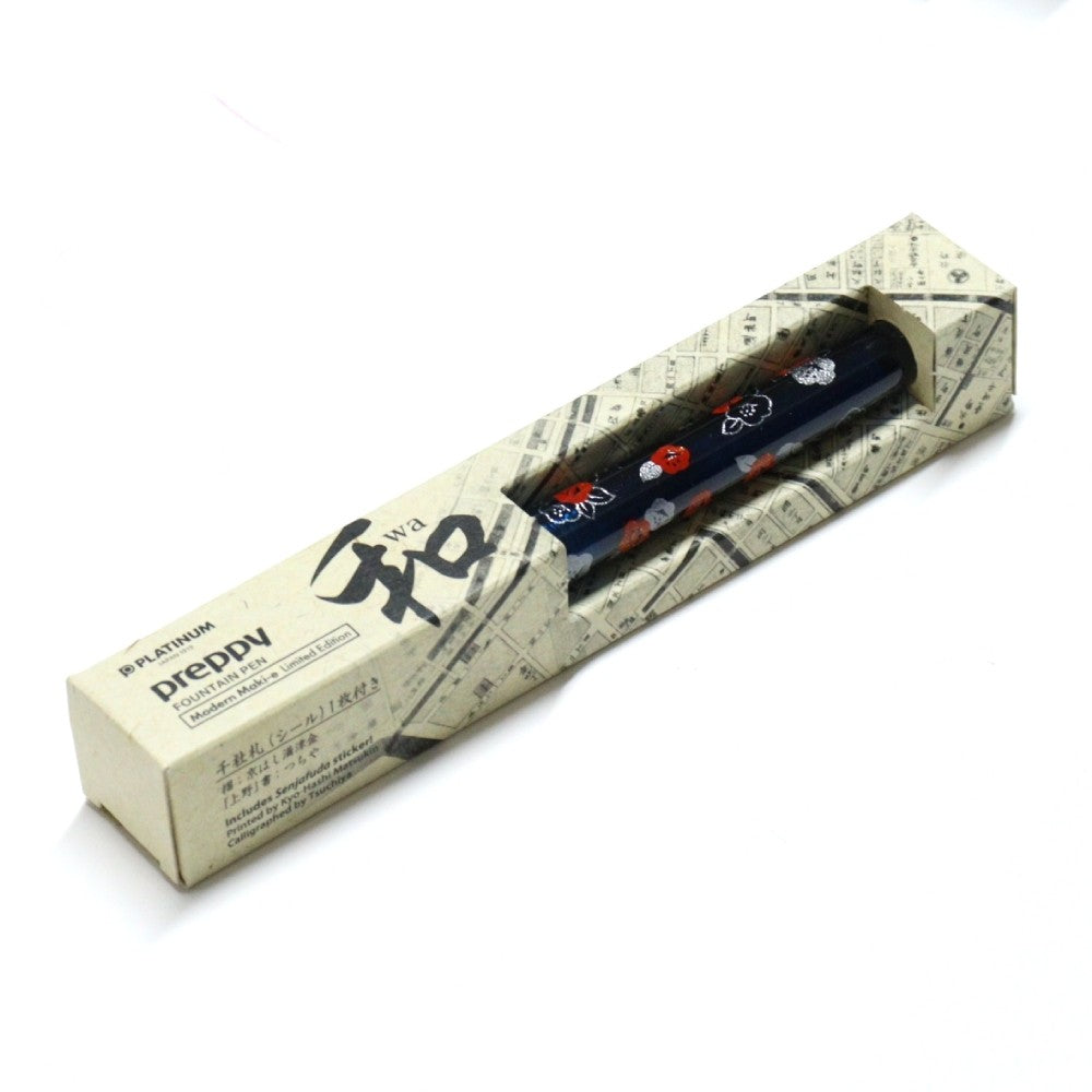 Caneta Tinteiro Platinum Preppy F 0.3mm Modern Maki-e Tsubaki