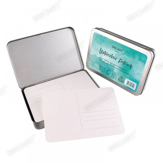 Estojo de Papel Aquarela PostCard Sinoart 24 Folhas 300g/m²