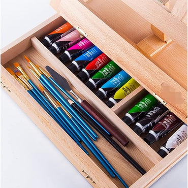 Maleta Cavalete de Madeira com Suporte Tipo Livro Sinoart