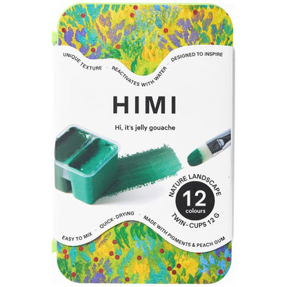 Tinta Guache Profissional Himi 12 Cores Natureza
