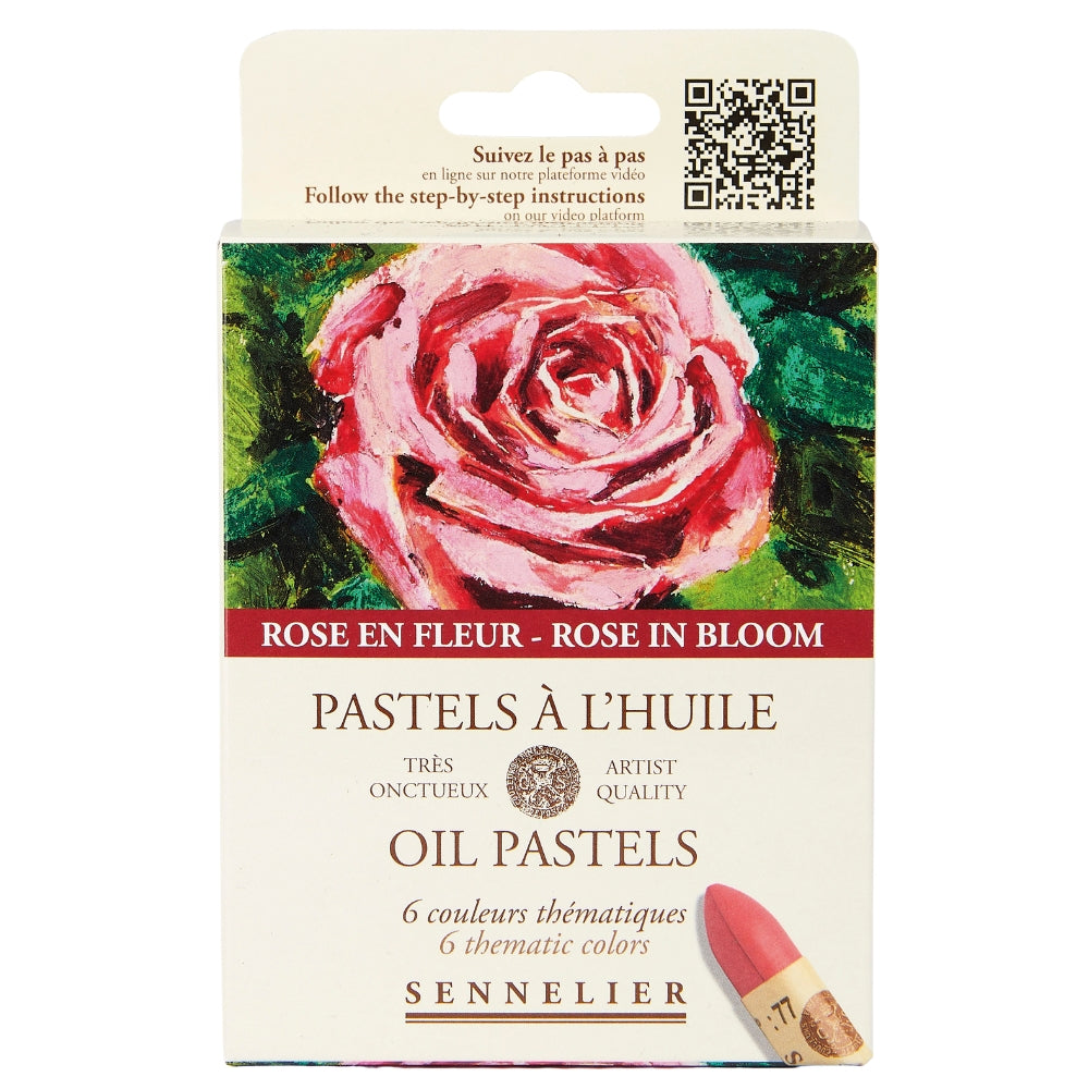 Pastel Oleoso Sennelier 06 Cores Rose En Fleur