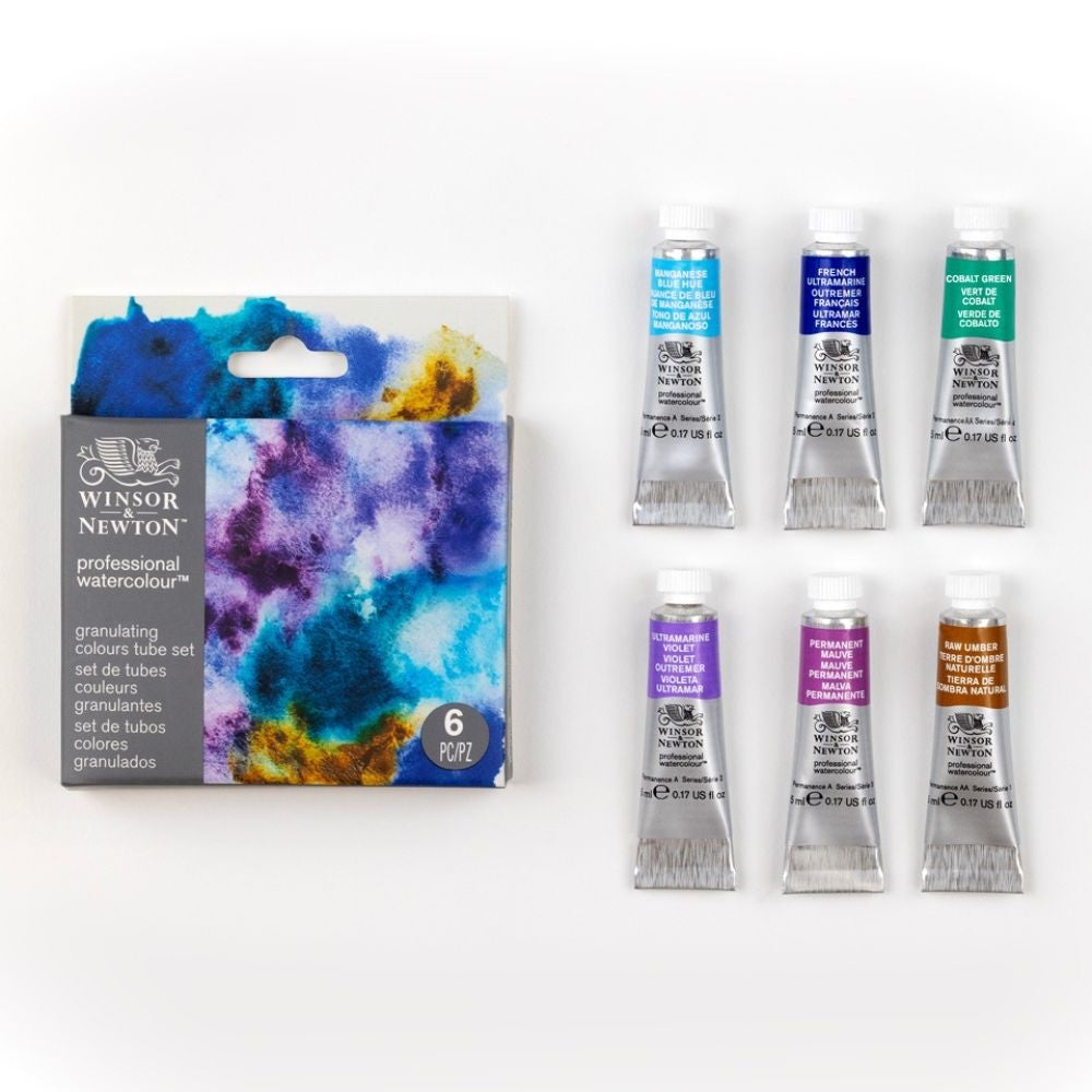 Aquarela Winsor & Newton Profissional C/6 Tubos Edição Granulation Collection