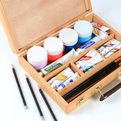 Maleta de Pintura de Madeira com Paleta Sinoart Grande
