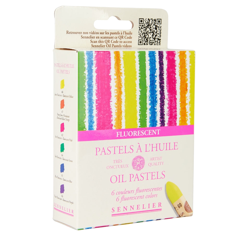 Pastel Oleoso Sennelier 06 Cores Fluorescents