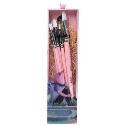 Kit De Pincéis Rosa Himi Para Guache 5 Unidades