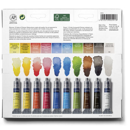 Aquarela Winsor & Newton Cotman Palette Set 10 Cores