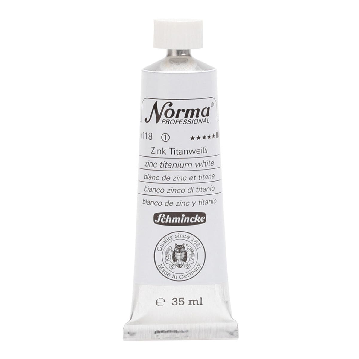 Tinta Óleo Schmincke Norma 35ml S1 118 Zinc Titanium White