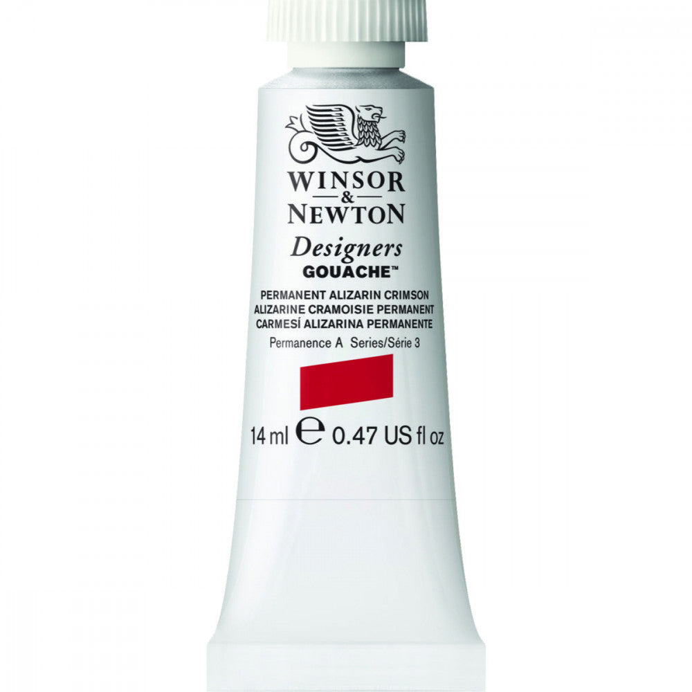 Tinta Guache Winsor & Newton Designers 14ml S3 466 Permanent Alizarin Crimson