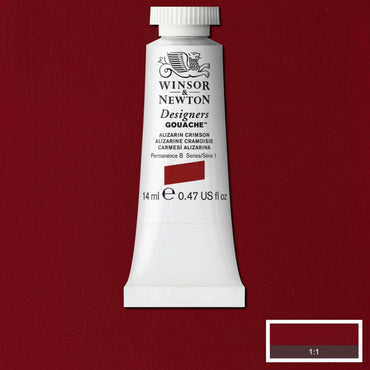 Tinta Guache Winsor & Newton Designers 14ml S1 004 Alizarin Crimson
