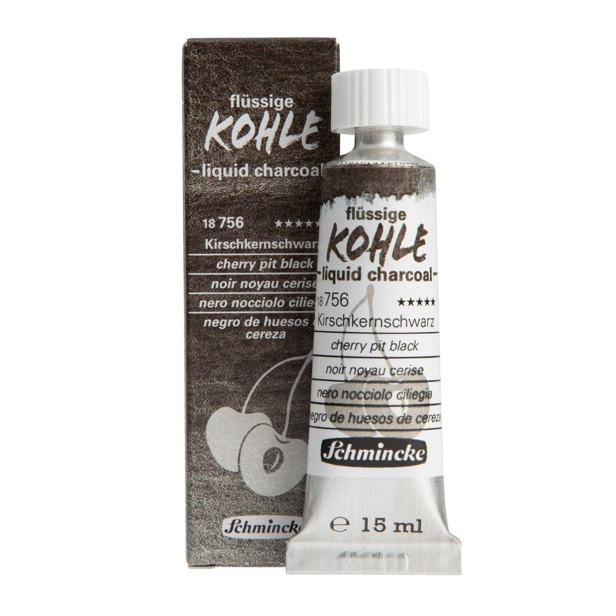 Carvão Líquido Kohle Schmincke 15ml Cherry Pit Black