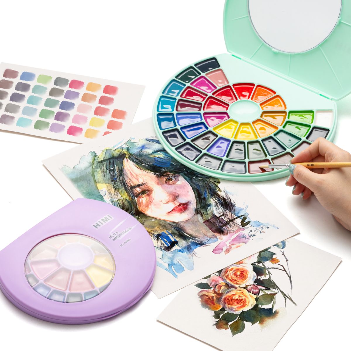 Estojo Aquarela Himi 38 Cores Vibrantes