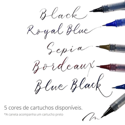 Caneta Letter Pen Cocoiro Kuretake Extra Fina Bordeaux Red