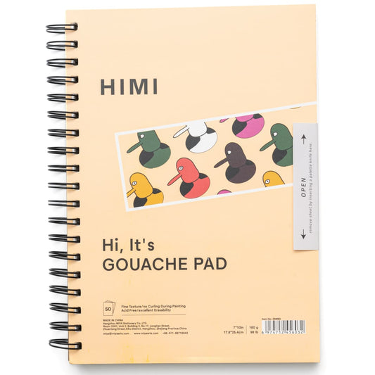 Bloco de Papel para Guache Himi 160g/m² 17,8x25,4cm 50 Folhas