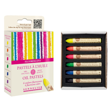 Pastel Oleoso Sennelier 06 Cores Fluorescents