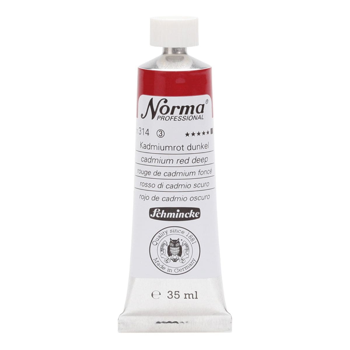 Tinta Óleo Schmincke Norma 35ml  S3 314 Cadmium Red Deep