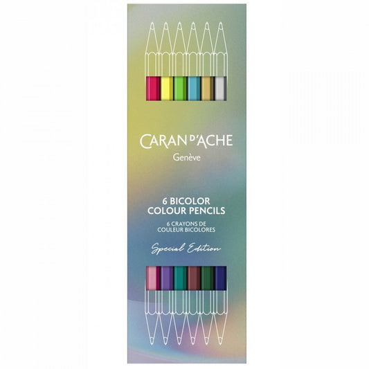 Lápis Aquarelável Caran D’Ache Prismalo Bicolor 12 Cores