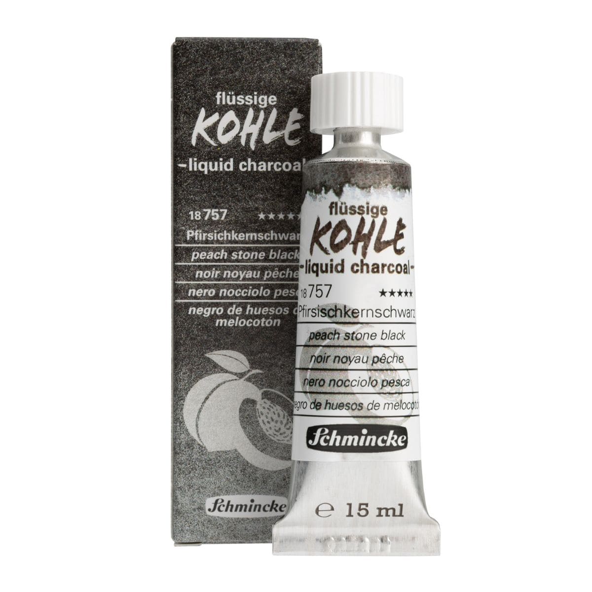 Carvão Líquido Kohle Schmincke 15ml Peach Stone Black