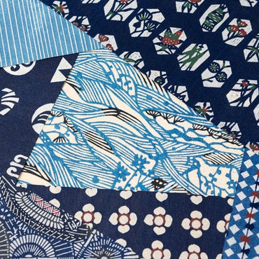 Papel Awagami Katazome Japan Blues 30X47cm com 30 Folhas