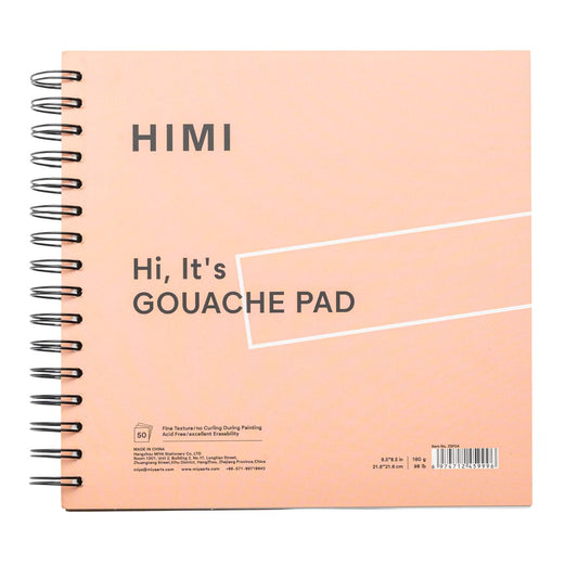 Bloco de Papel Para Guache Himi 160g/m² 21,6x21,6cm 50 Folhas