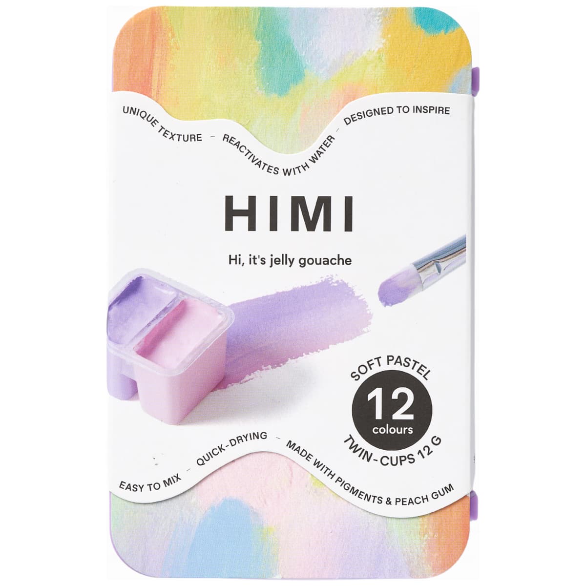 Tinta Guache Profissional Himi 12 Cores Pastéis