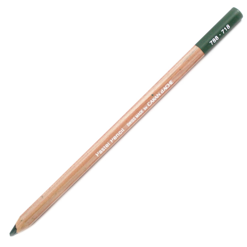 Lápis Pastel Caran D'Ache 718 Middle Phthalocyanine Green