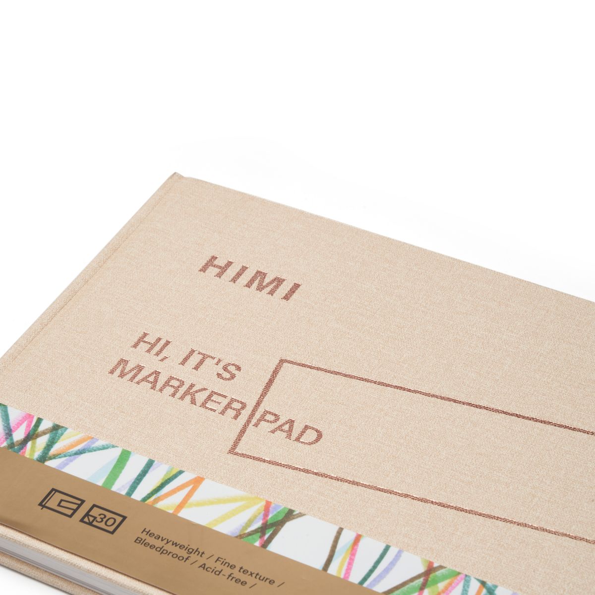 Bloco de Papel Marker Himi 200g/m² 25,4x19,3cm 30 Folhas