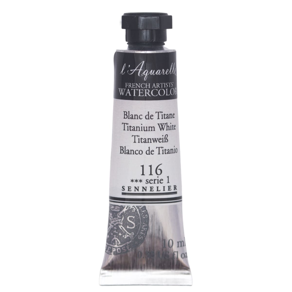 tinta-aquarela-aquarelle-xf-Tinta Aquarela Sennelier L'Aquarelle Extra Fine 10ml S1 116 Titanium White-N131501-116.jpg