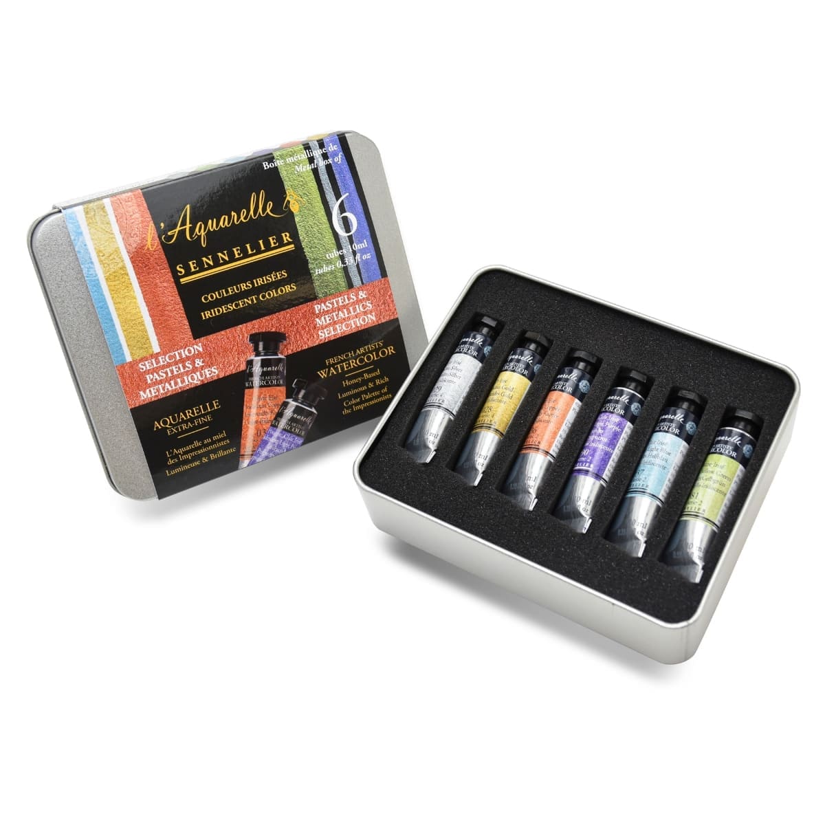 Tinta Aquarela Sennelier L'Aquarelle Extra Fine Seleção Cores Metálicas e Iridescentes