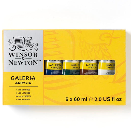 Estojo Tinta Acrílica Galeria Winsor & Newton 60ml 06 Cores