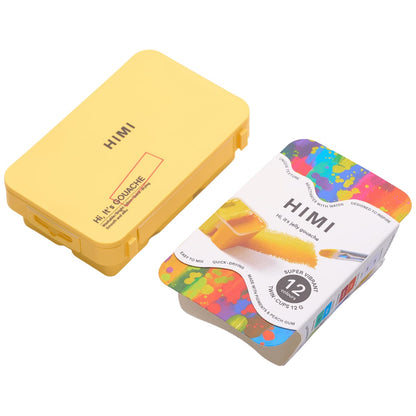 Tinta Guache Profissional Himi 12 Cores Vibrantes
