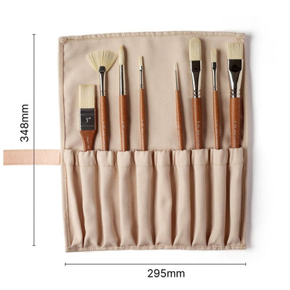 Kit Pincéis Para Óleo Winsor & Newton Profissional Sintéticos C/8 E Porta Pincel
