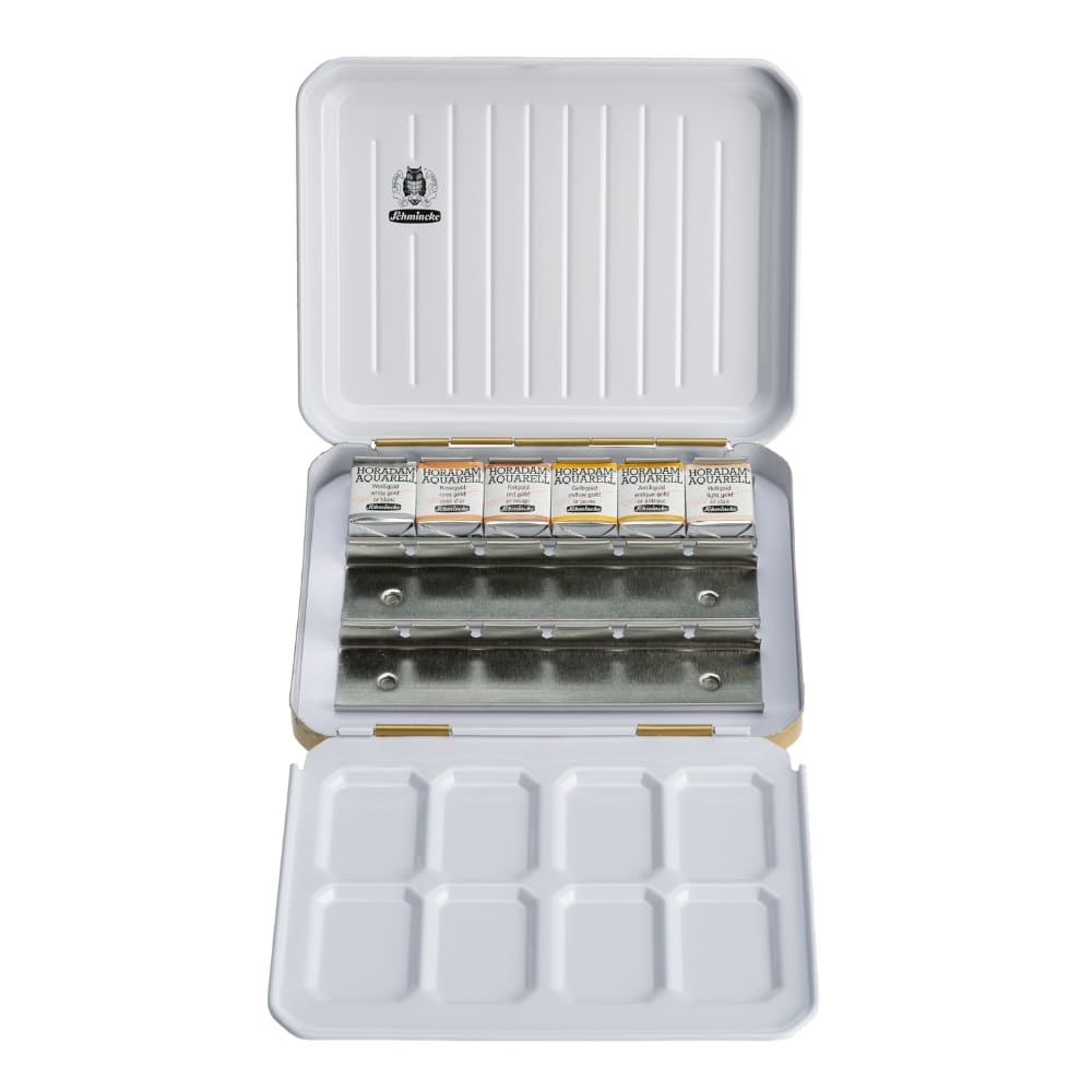Tinta Aquarela Schmincke Horadam Pastilha 06 Cores Gold Edition