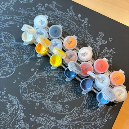 Conjunto Pintura Numerada Arte Terapia 30X30cm Lobo